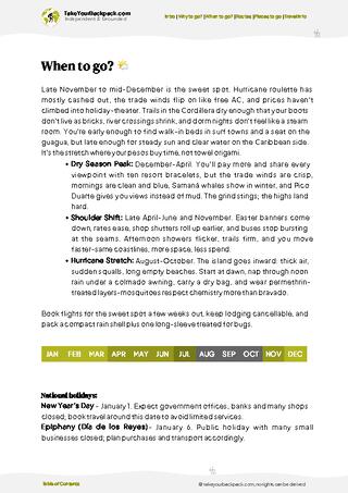 example page 3 from our offline Travel Guide for Dominican Republic